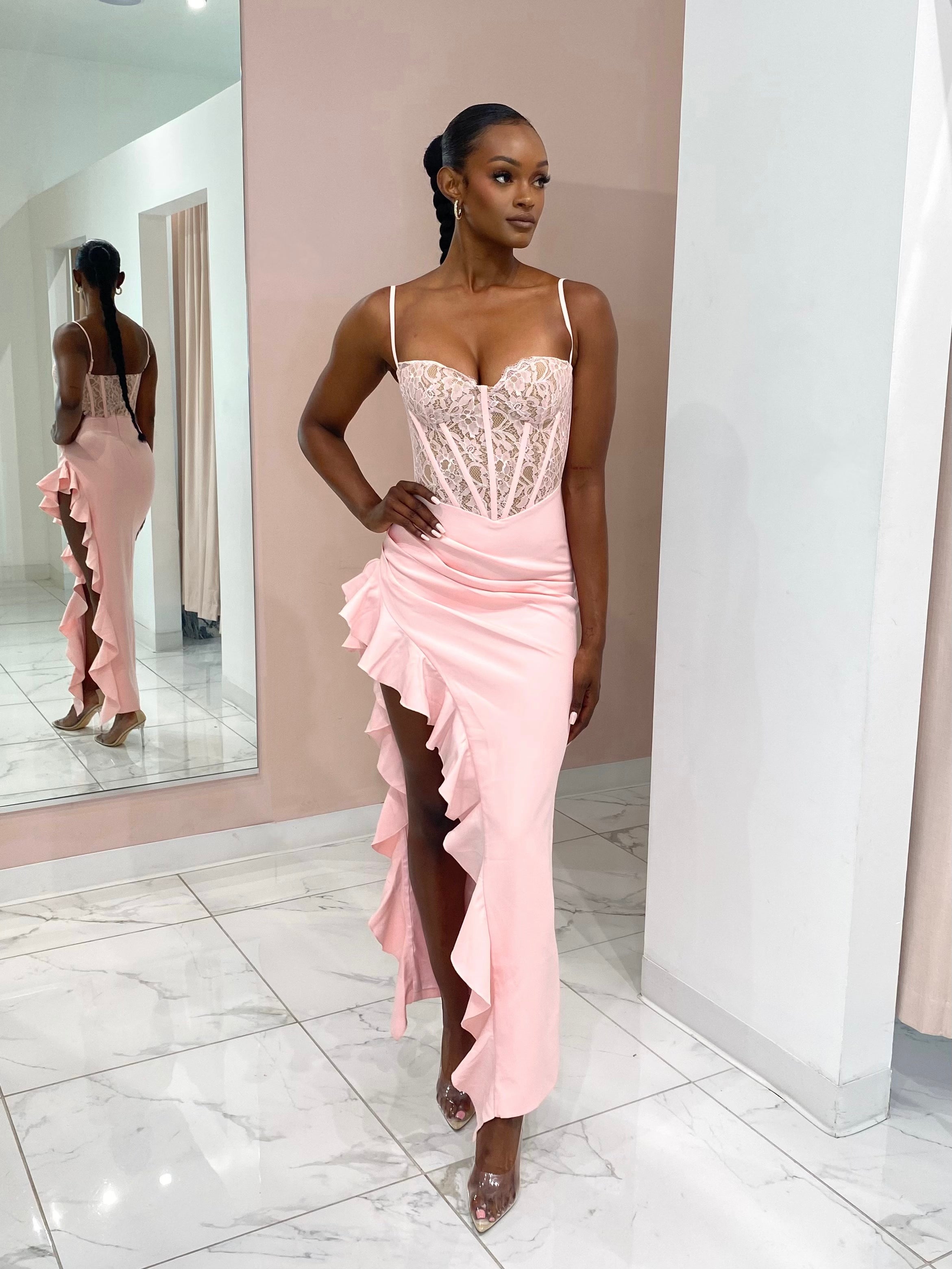 Julia Corset Gown Pink