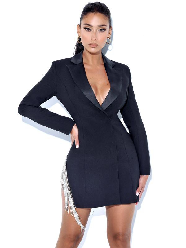 Kylan Crystal Blazer Dress