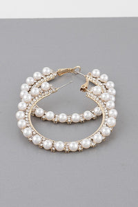 GOLD PEARL HOOP