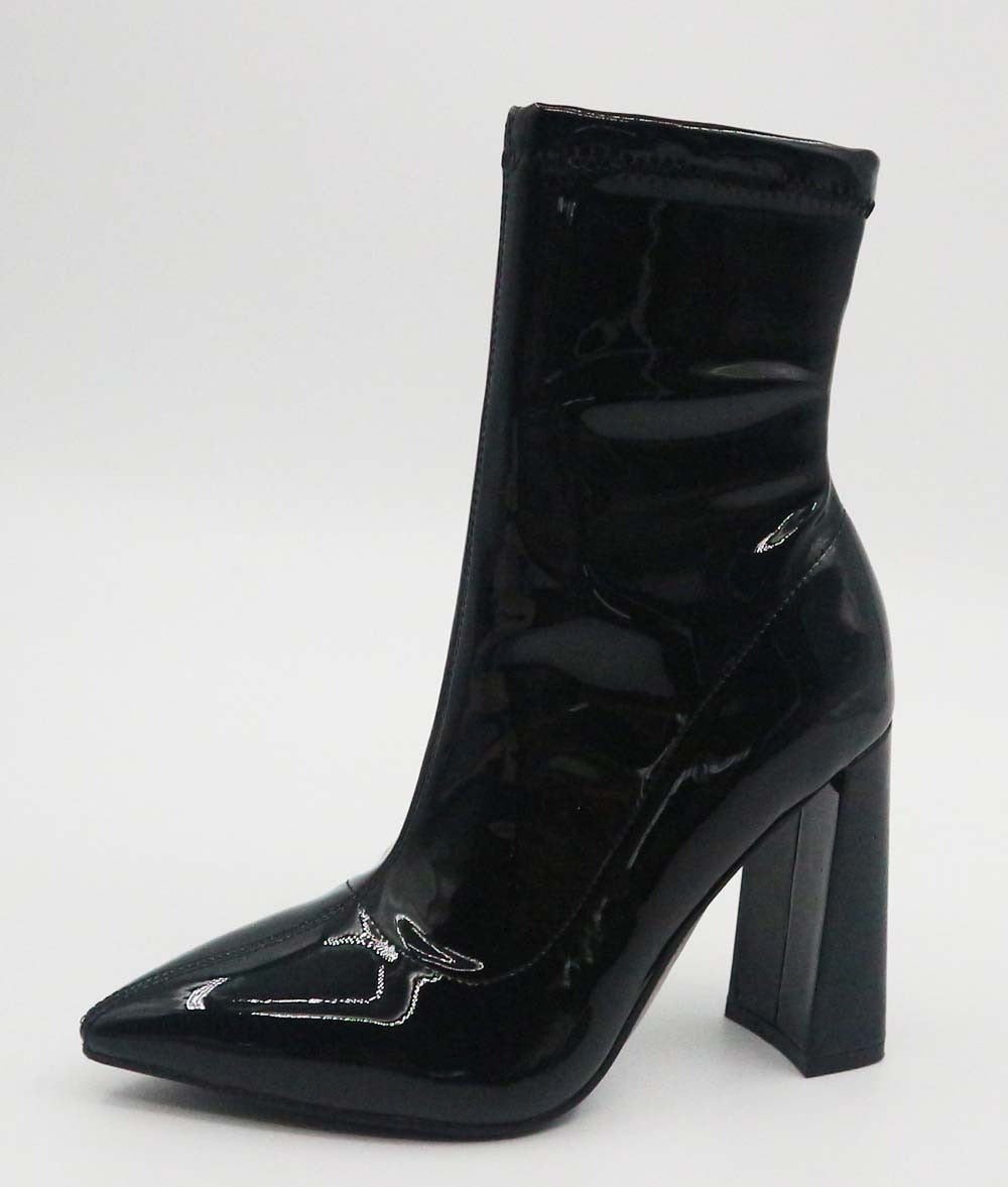 Harper Latex Bootie Black
