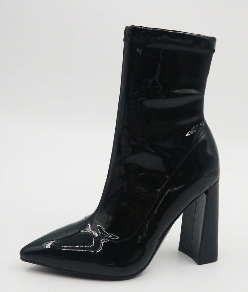 Harper Latex Bootie Black