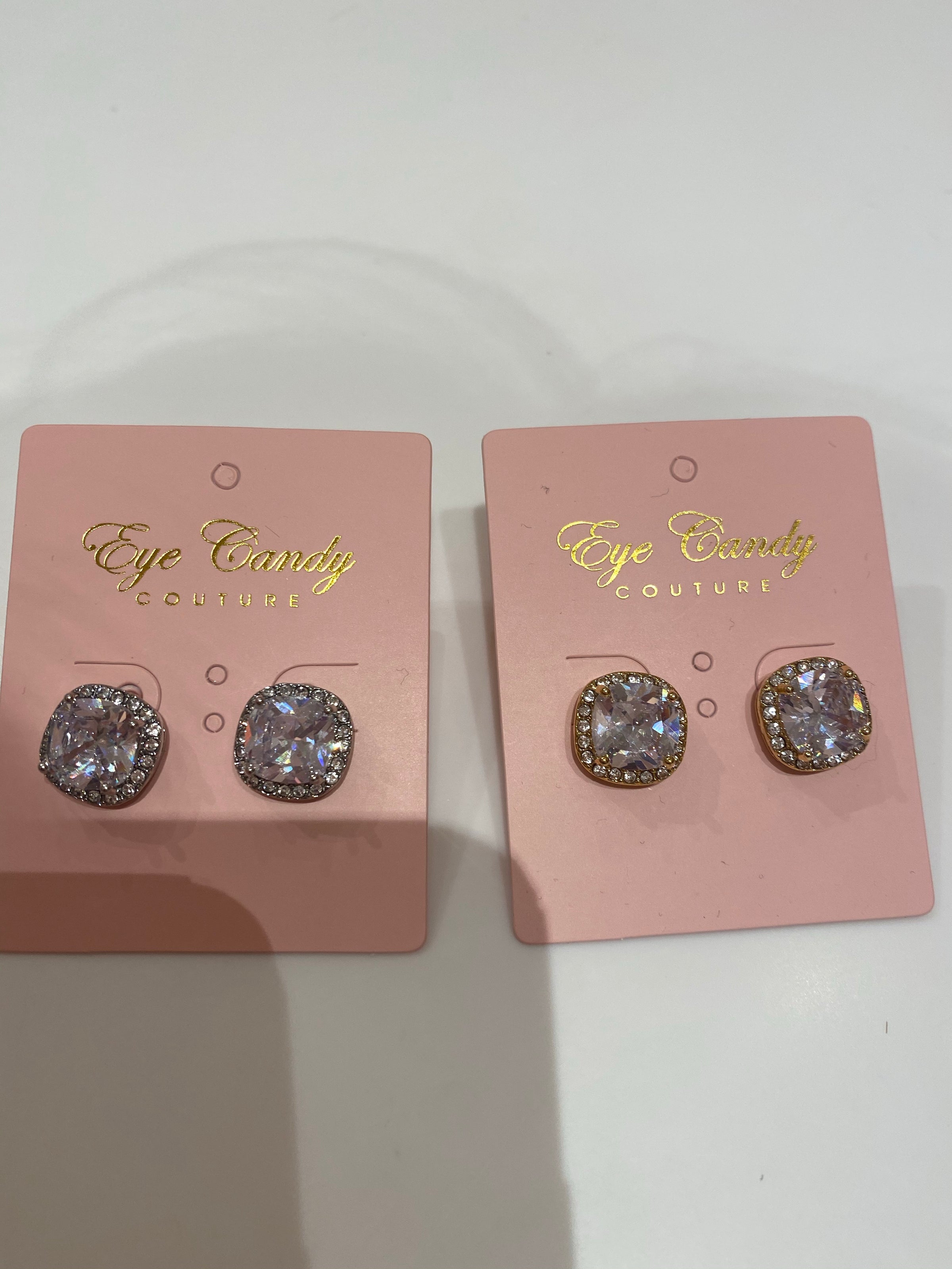 Square Diamond Studs