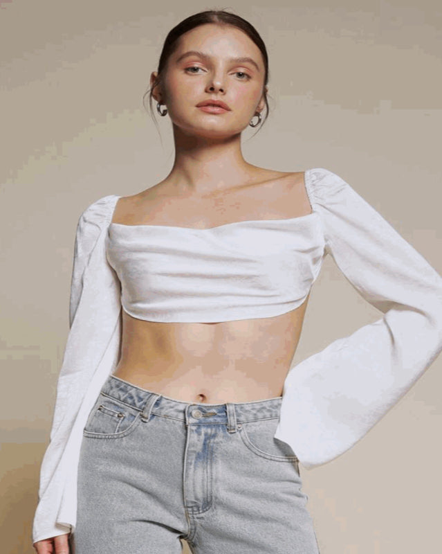 Riya Satin Top Pearl