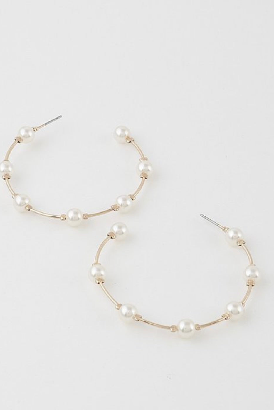 Pearled Hoop Earring