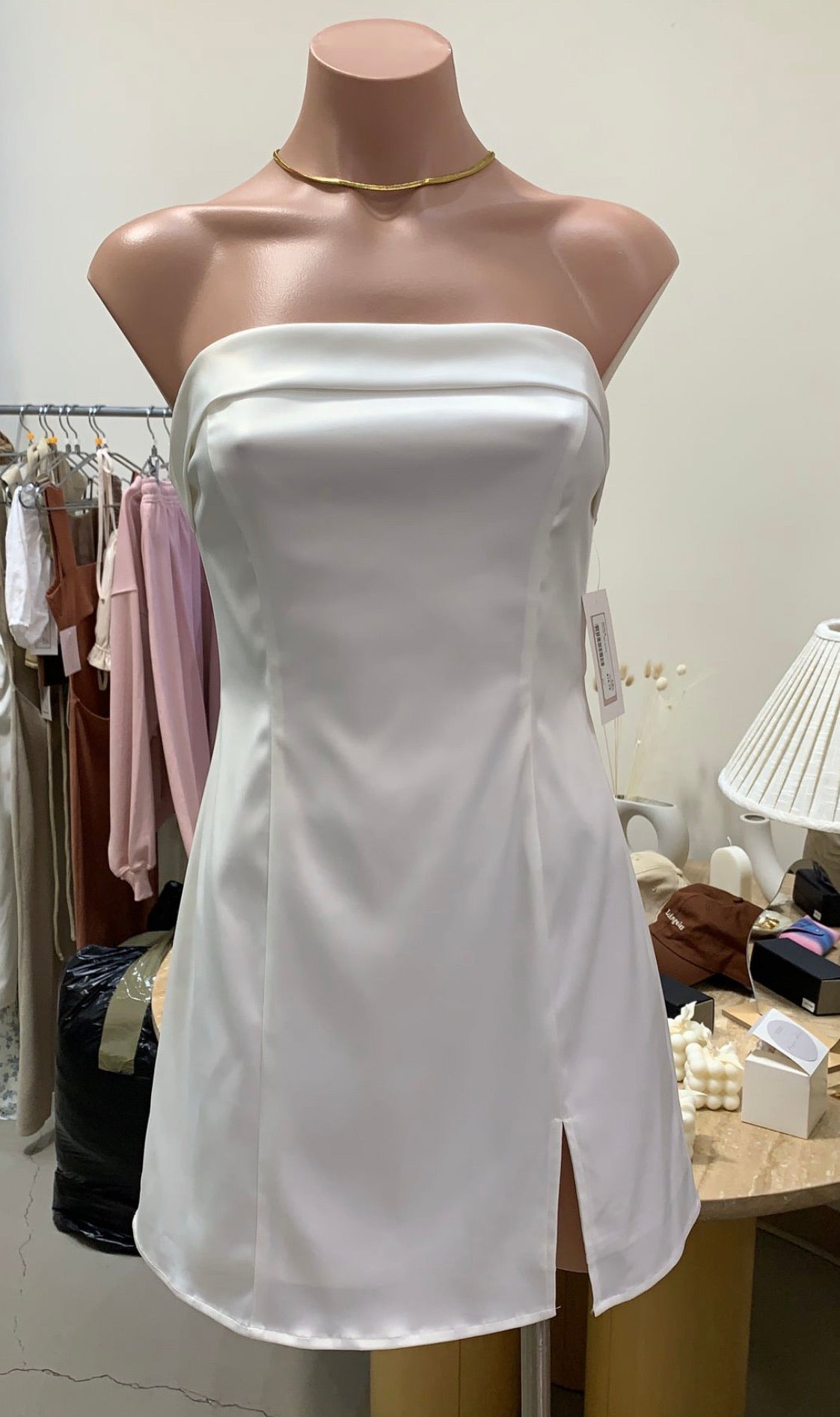 Selene Satin Tube Dress