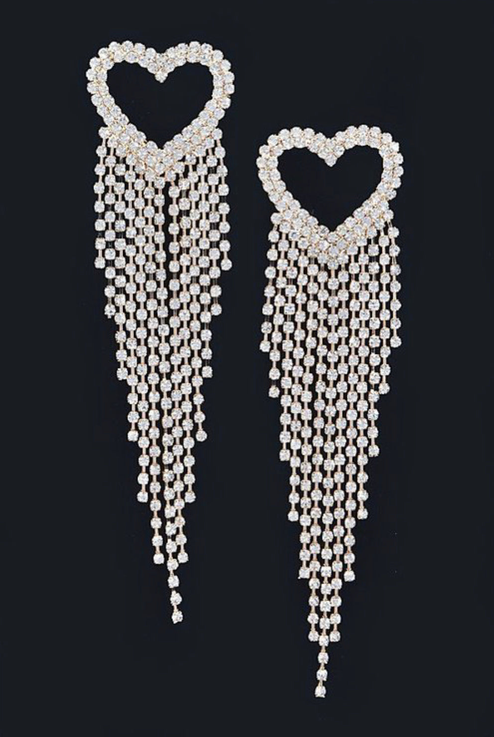 Heart Fringe Earring