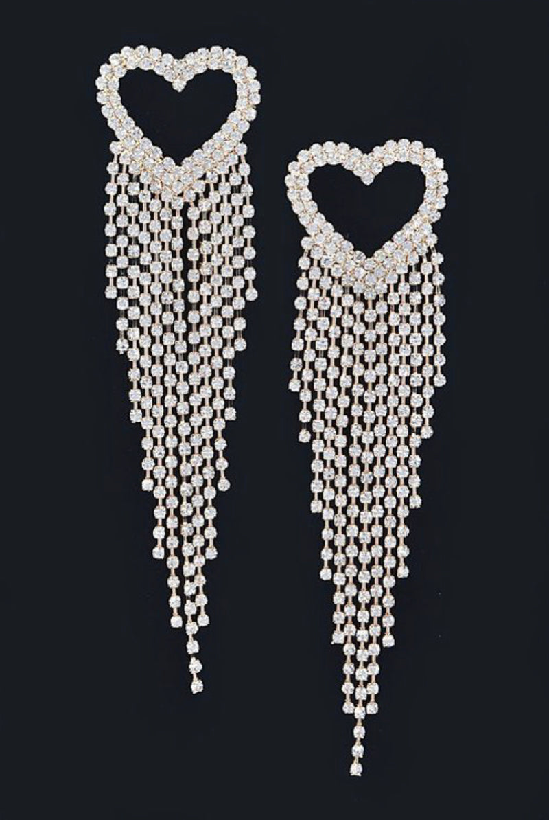 Heart Fringe Earring
