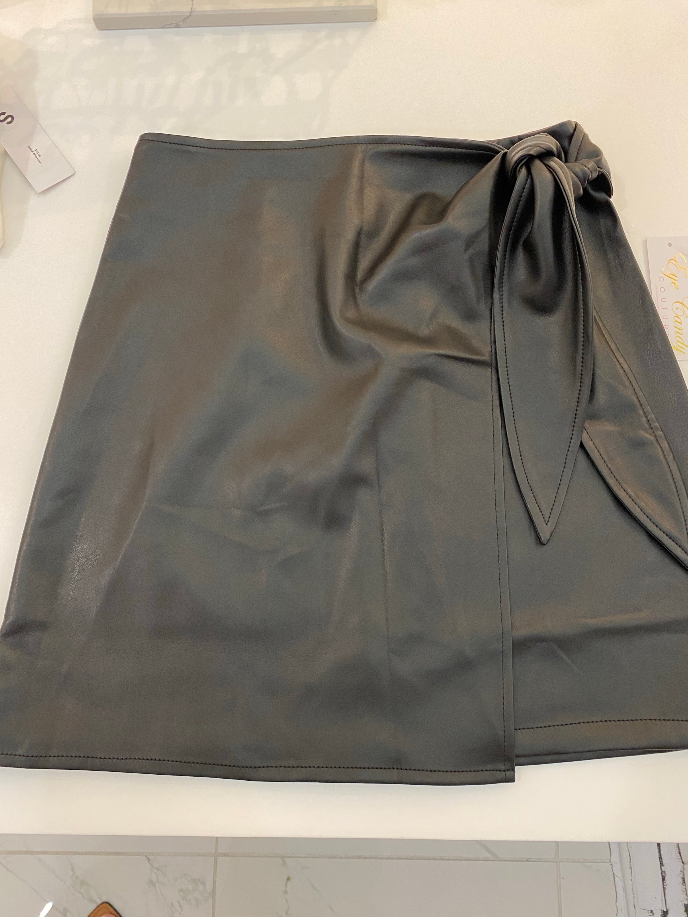 Trinity Faux Leather Skirt